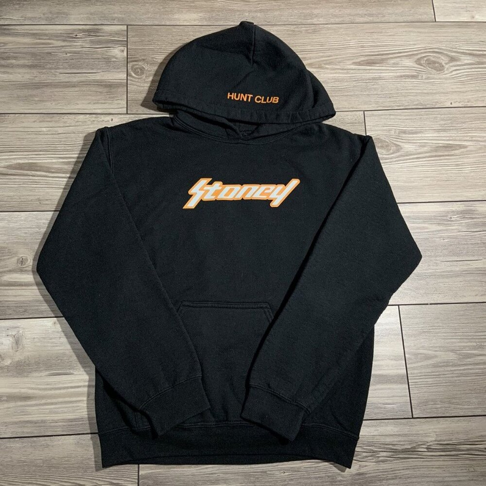 Stoney Hunt Club Men's Black Hoodie with Orange Logo